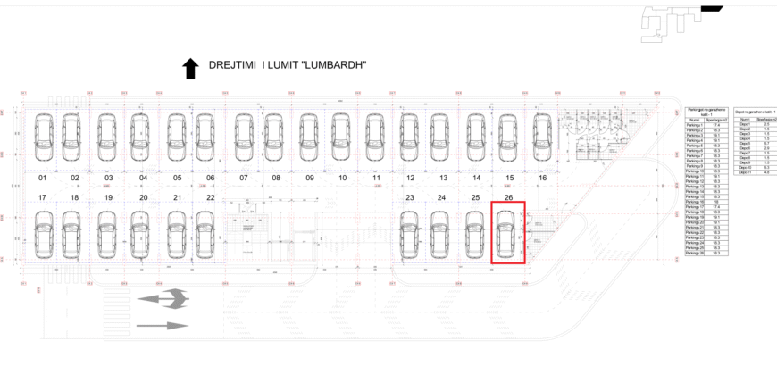 Parkingu Nr. 26 Blloku i Ri “C4-C12” Hyrja C4 KATI -1