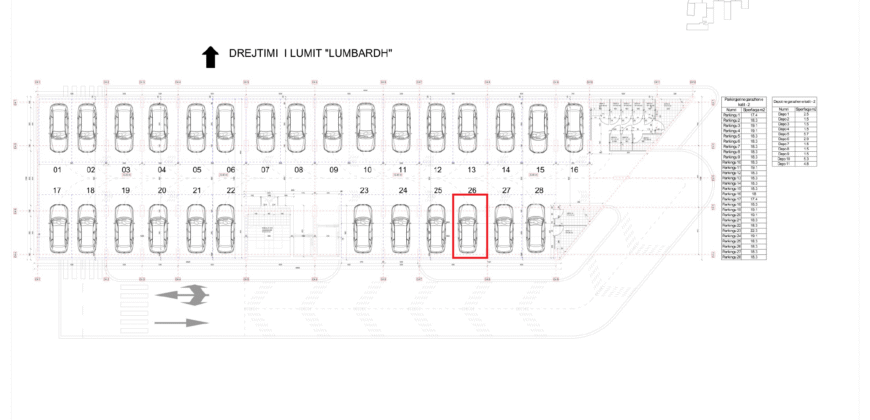 Parkingu Nr. 26 Blloku i Ri “C4-C12” Hyrja C4 KATI -2